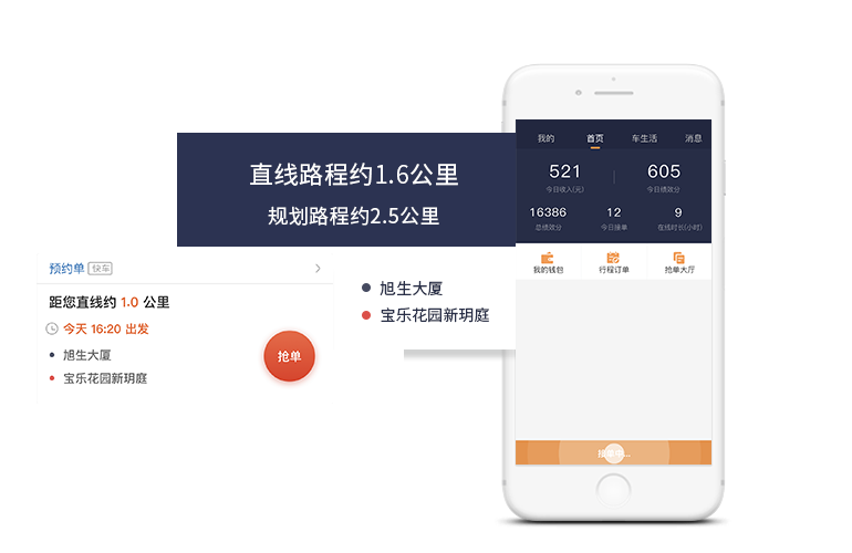 搶單/派單模式，百秒應答